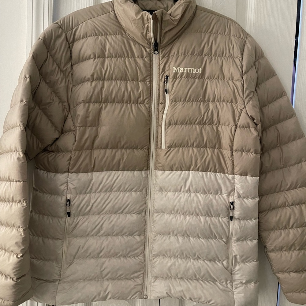 Marmot Beige Puffer Jacket